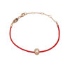 Picture of 925 Sterling Silver w/ Moissanite Red String Bracelet 