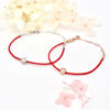 Picture of 925 Sterling Silver w/ Moissanite Red String Bracelet 