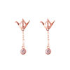 Picture of 925 Sterling Silver w/ CZ Flying Bird Earrings 