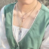 Picture of  Rose of Sharon Cross Brass Necklace 