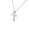 Picture of PS0991 | 925 Sterling Silver w/ Moissanite 3D Cross Necklace 