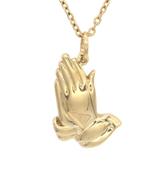 Picture of  Praying Hands Brass Necklace 