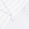 Picture of Diamond Cut Tiny Cross Pendant Necklace(925 Sterling Silver )