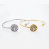 Picture of Tree of Life Health Germanium Crystal Steel Bangle 