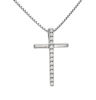 Picture of  925 Sterling Silver w/ Moissanite Cross Necklace 