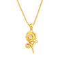 Picture of Rose Mark 925 Sterling Silver Cultivated Diamond Rose Necklace - 45CM